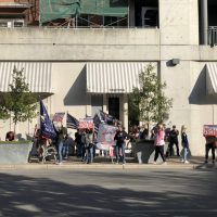 Wind Therapy Freedom Riders and others rally in support of Austin Police and against Austin Mayor Steve Adler. (Photo: Bismarck D. Andino)