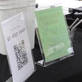 Information on display at the Seed Swap. (Photo: Maggy Wolanske)