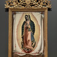 José de Alcíbar's "Virgen de Guadalupe" is on display at the Blanton Museum of Art in Austin, Texas. (Photo: Oihane Ochoa, Reporting Texas TV)