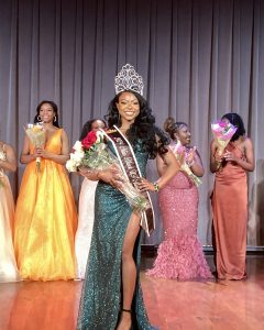 Tayler Edwards won the Miss Black UT Pageant on March 28. Eight contestants competed in the pageant at the William C. Powers Student Activity Building.
(Mahlah Freeman/Reporting Texas TV)